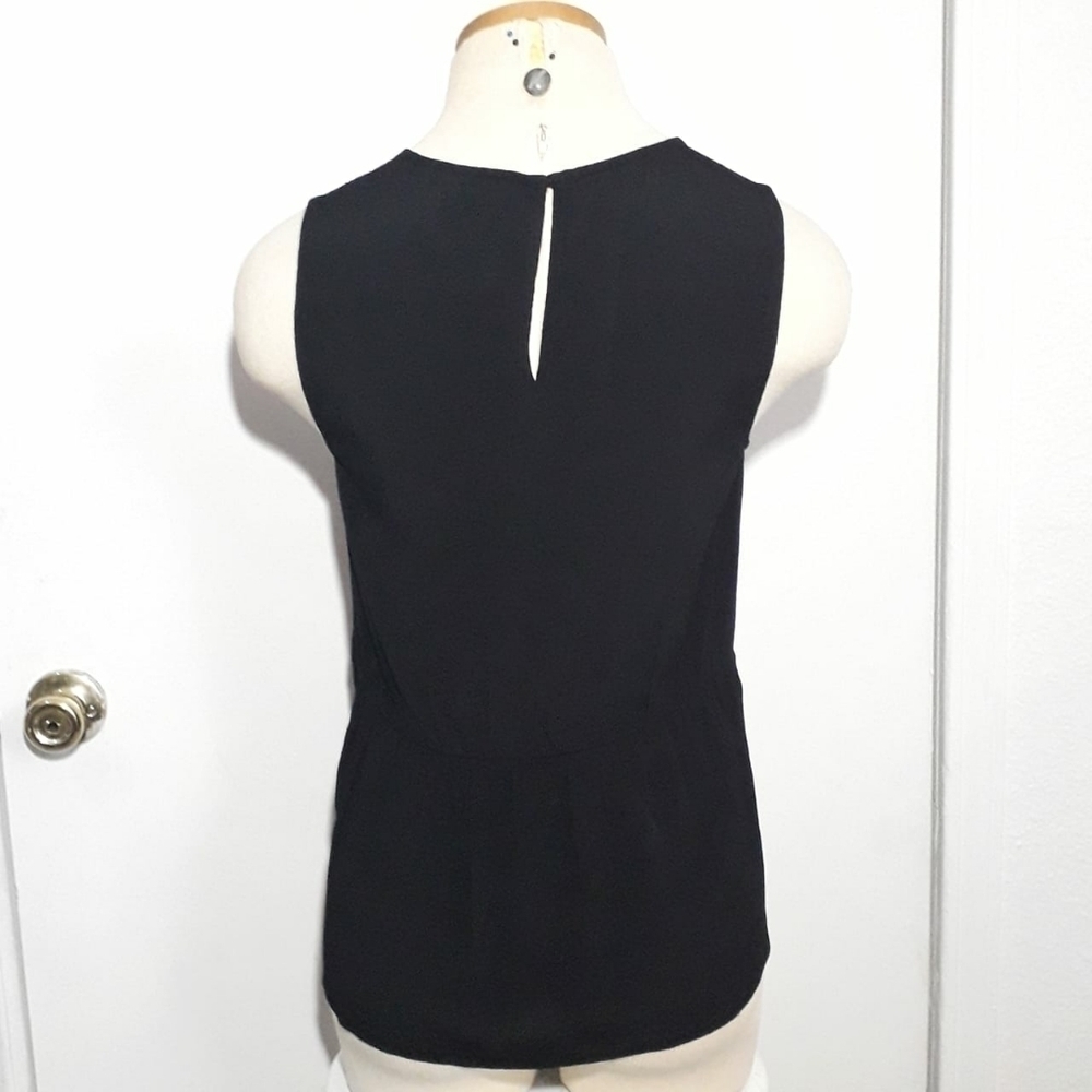NWT Madewell Black Sleeveless Peplum Top XS - Picture 5 of 12